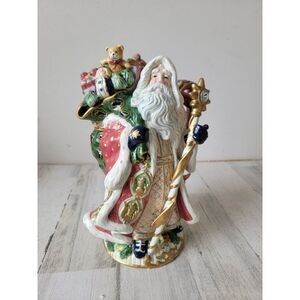 Fitz Floyd classics Florentine AS IS Santa Claus teapot collectible Xmas